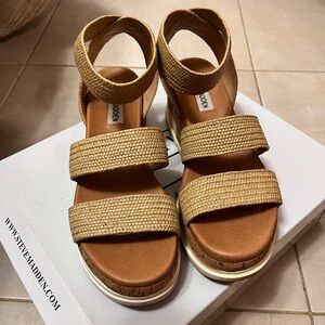 Steve Madden Beige Strappy Sandals